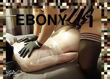 enorme, arnés, negra-ebony, hardcore, sadomasoquismo, esclava, bondage, amante, dominación-femenina, cañero