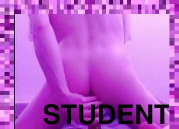 étudiante, amateur, anal, gay, collège, kinky, chevauchement, gode, fétiche, solo