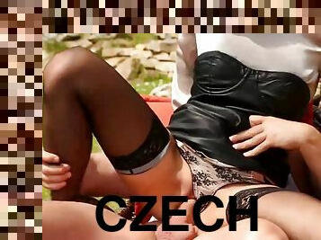 im-freien, reifen, gruppensex, 3etwas, europäische, euro, reiten, fetisch, czech