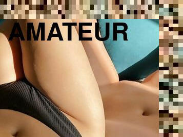 masturbation, chatte-pussy, amateur, babes, doigtage, point-de-vue, parfait, solo, rasé