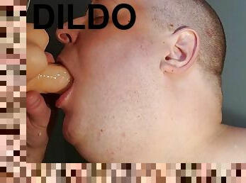 Rotating dildo with deep throat