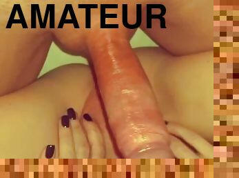 orgasme, amateur, anal, double, action, bite, pénétrante