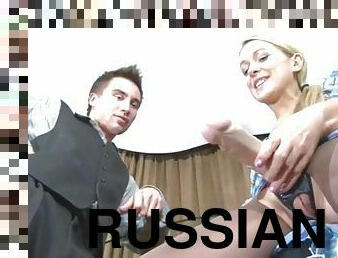 Russian blonde in pantyhose 5