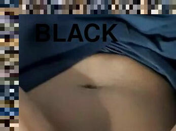 Cum on black pussy