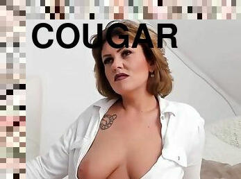 Cougar sexy woman orgasming