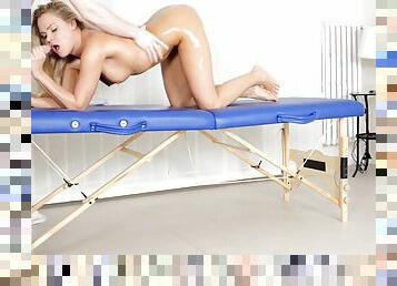Lusty Barra Brass Is All Set For Her Massage But This Busty Babe Doesnt Need A Modesty Cloth With The Sensual Plans