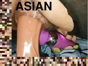 Pinay riding new dildo