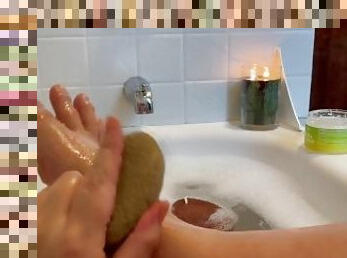 Bathtime Foot Exfoliation and Massage