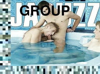 pénis-grande, gay, sexo-em-grupo, a-três, fetiche, jacuzzi, gay-adolescente, pénis, áspero