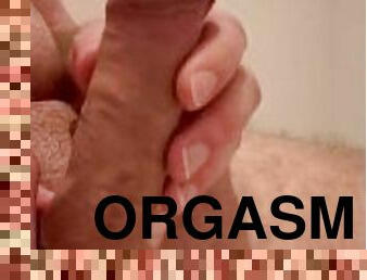 masturbation, orgasme, amateur, ejaculation-sur-le-corps, secousses, ejaculation, douche, solo, bite