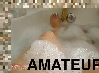 Join me fingering myself during a bubble bath