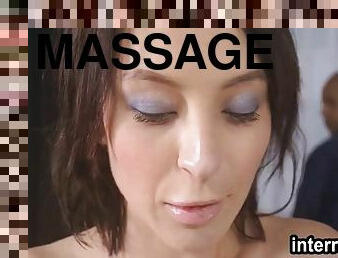 Interraced.com tattooed brunette gets a hot massage