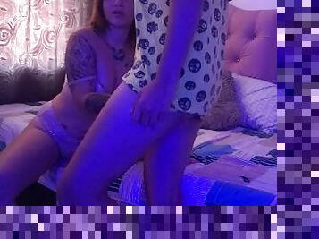 my sister-in-law caresses my pussy in my room