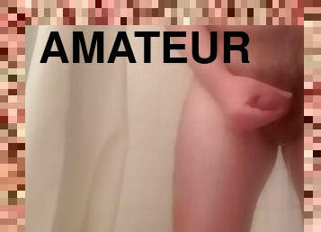White Cock Shower Jacking Off With Masterbation