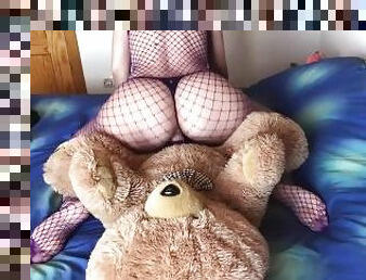 Fucking with my teddy bear, plushie