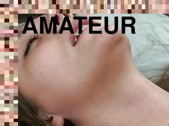 amateur, anal, ados, hardcore, point-de-vue, américaine, mignonne, gros-plan, trou-du-cul, brunette