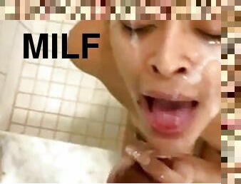 Petite latina MILF gets a facial from BBC I found her at tonaughty.com