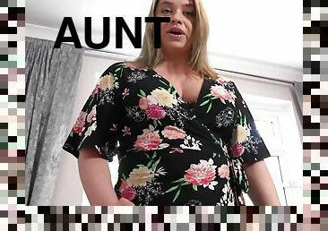 AuntJudysXXX - 41yo Busty MILF Stepmom Olga catches her Stepson Masturbating