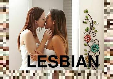 Eva Lovia lesbian shower sex and orgasm