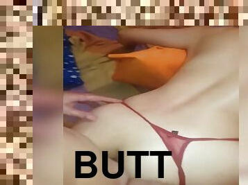Beautiful brunette slut fucked in the ass