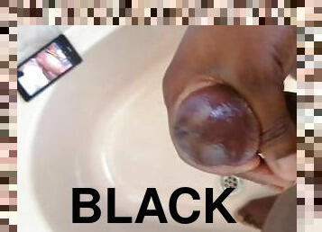 BBC cock in the bathroom  Hot Cum