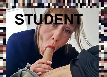 Slut Student Drinks The Professors Cum Big Cumshot On The Face 3 Shooting Angles P2