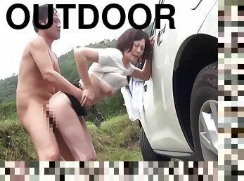 I Picked Up An Old Lady In The Countryside And Enjoyed Outdoor Sex! - Part.5
