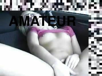 masturbation, amateur, ados, doigtage, voiture, minuscule