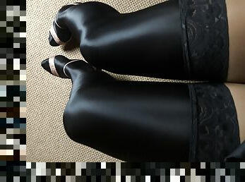 meia-calça, amador, gay, pés, meias, excitante, langerie, fetiche, latex, sozinho