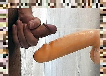 Cum On Giant Dildo - Own Cum As Lube - Cum In My Own Ass