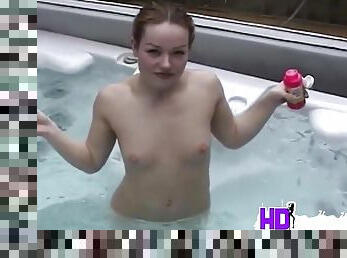 Sweet Teen Showing Her Small Tits And Pussy In Jaccuzi