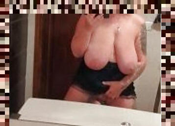 baignade, pisser, chatte-pussy, amateur, milf, allemand, point-de-vue, fétiche, douche, face-sitting