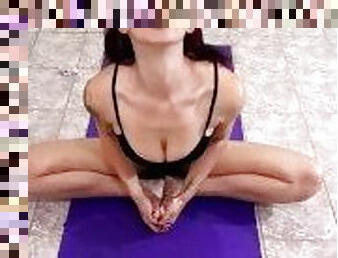 Hot Milf doing Yoga in Lingerie, hot flexible Postures- Lilixxxfetish