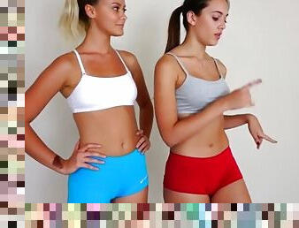 Sexy ass workout for two hot girls