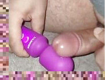 Mr wet cum with vibrator no hands