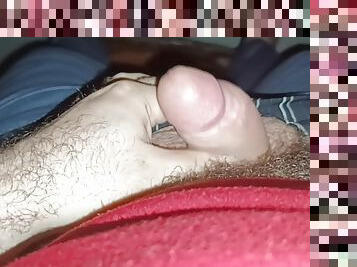 masturbación, amateur, polla-enorme, paja