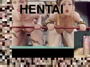 ázsiai, segg, nagymell, maszturbálás, anális, puncibaélvezés, geci, szőke, hentai, 3d