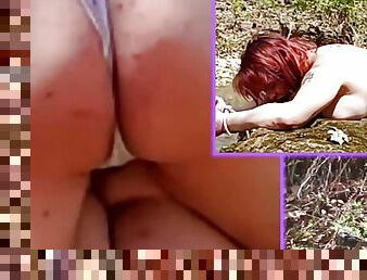 Transbian wild outdoor adventure at our private creek! Hot anal nature fucking scene XXX