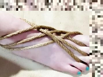 Learning to bind my own feet. ????????????