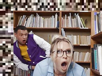 Blake Blossom Gets Fucked At The Library &amp; Gets Caught By Jenna Starr Who Wants To Join For A Threesome - Brazzers