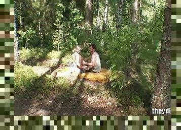 Sensual teen hardcore in woods