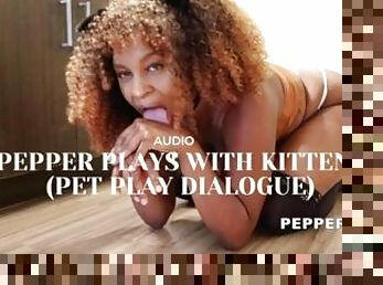 Pepper Talks To Kitten - Owner and Pet