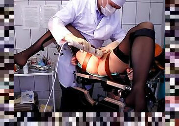 médecin, bdsm, cam, voyeur, européenne, blonde, euro, latex, bondage, examen-gyno