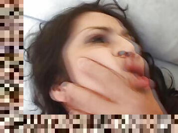 Dark haired chick from Germany loves getting her twat hammered hard