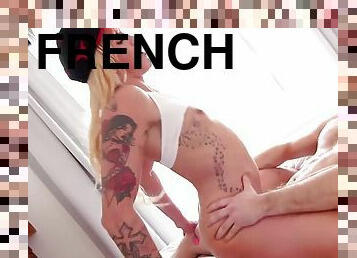 Rebellious Blonde Tattooed teen 18+ Gets Banged Really Hard On The First Date!