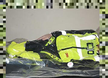 Jan 12 2023 - VacPacked in my hiviz coveralls Kevlar Vest and Hiviz Vest Harness