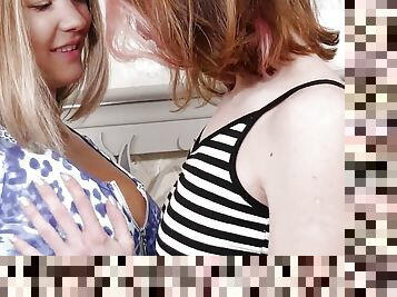 She Made Us Lesbians - Two hotties lick sweet pussies