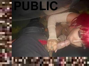 public, fellation, ébène, énorme-bite, ados, black, cam, voyeur, ejaculation, bite