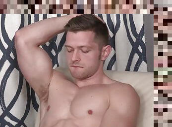 Deacon plays solo with his big cock - Sean Cody