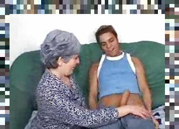 Granny fucked up the butt and loving it